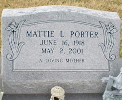 Mattie Lee <I>Taylor</I> Porter 