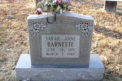 Sarah Ann Samathy <I>Roberts</I> Barnett 