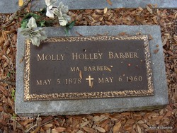 Gatsy Ann Mariah “Molly” <I>Holley</I> Barber 