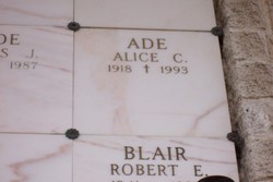 Alice Phoebe <I>Connelly</I> Ade 