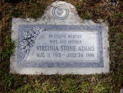 Virginia <I>Stone</I> Adams 