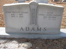 Annie Laura <I>Vaughn</I> Adams 