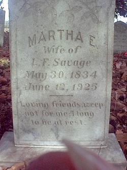 Martha Pat Elizabeth <I>Downing</I> Savage 