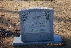 Lottie Elvira <I>Jones</I> Adams 