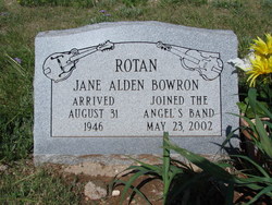 Jane Alden <I>Bowron</I> Rotan 