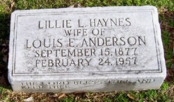 Lillie L. <I>Haynes</I> Anderson 