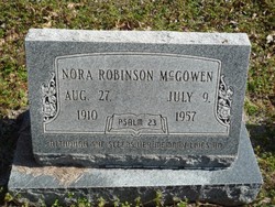 Nora <I>Robinson</I> McGowen 