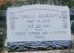 Margaret Ann “Maggie” <I>Sanders</I> Bearden 