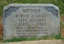 Burnie Agnes <I>Coates</I> Adams 