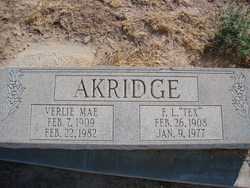 Verlie Mae <I>Bland</I> Akridge 