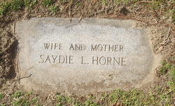Saydie Laura <I>Sowell</I> Horne 
