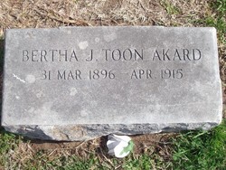 Bertha J. <I>Toon</I> Akard 