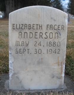 Elizabeth Mary <I>Facer</I> Anderson 