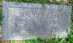 Sarah Jane <I>Cole</I> Blunk 
