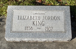 Elizabeth <I>Jordan</I> King 