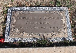 Dorothy Louise “Dot” <I>Roberts</I> DeVore Alexander 