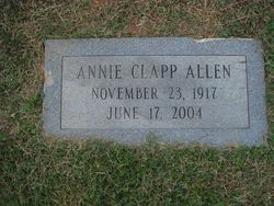 Annie Delithan <I>Clapp</I> Allen 