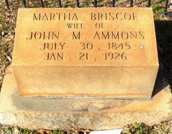 Martha “Mattie” <I>Briscoe</I> Ammons 