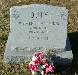 Mildred Anne <I>Blunt</I> Pruden Duty 