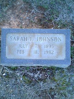 Sarah B <I>Florence</I> Johnson 