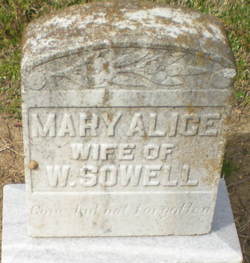 Mary Alice <I>White</I> Sowell 