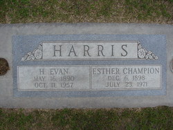 Esther <I>Champion</I> Harris 