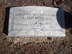 Virginia Marie <I>DeWitt</I> Cartwright 