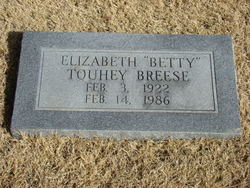 Elizabeth “Betty” <I>Touhey</I> Breese 