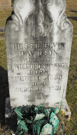 Hessie Elvin <I>Davidson</I> Shannon 