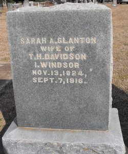 Sarah A. <I>Glanton</I> Windsor 