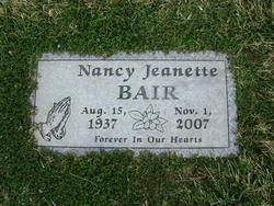 Nancy Jeanette <I>Pickering</I> Bair 
