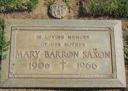 Mary Adelaide <I>Barron</I> Saxon 