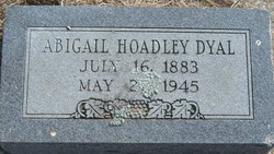 Abigail <I>Hoadley</I> Dyal 
