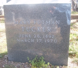 Mary <I>Putman</I> Tucker 