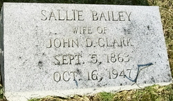Sallie <I>Bailey</I> Clark 