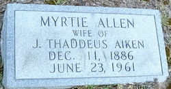 Myrtle Ava “Myrtie” <I>Allen</I> Aiken 
