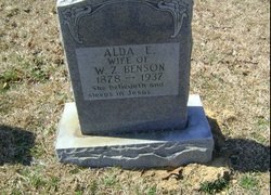 Alda Elizabeth <I>Johnson</I> Benson 