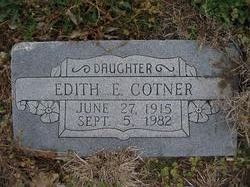 Edith E <I>Shipp</I> Cotner 