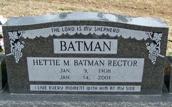 Hettie Mildred <I>Batman</I> Rector 