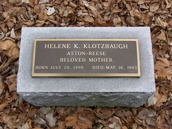 Helene K. <I>Klotzbaugh</I> Aston-Reese 