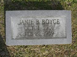 Janie Elizabeth <I>Byrum</I> Boyce 
