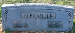 Alice E. <I>Foster</I> Alexander 