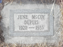 June Evelyn <I>McCoy</I> Dupuis 