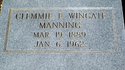Clemmie <I>Wingate</I> Manning 