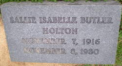 Sallie Isabelle <I>Butler</I> Holton 