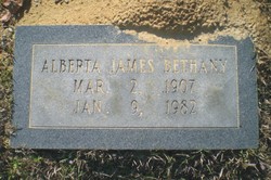 Mary Alberta <I>James</I> Bethany 