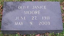 Olive Janice <I>Futrell</I> Moore 