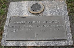 Annie <I>Berry</I> Adcock 