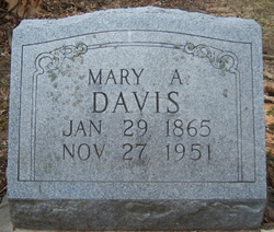 Mary A <I>Dean</I> Davis 
