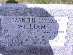 Elizabeth <I>Lindsay</I> Williams 